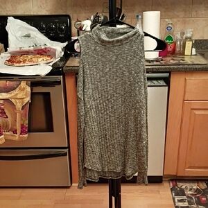 Michael Stars Heather Gray Off-Shoulder Sweater